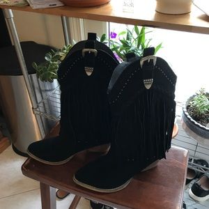 Very Volatile suede cowgirl cowboy boots